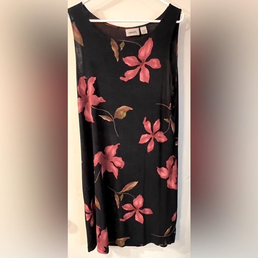 Chico’s Travelers floral sleeveless dress